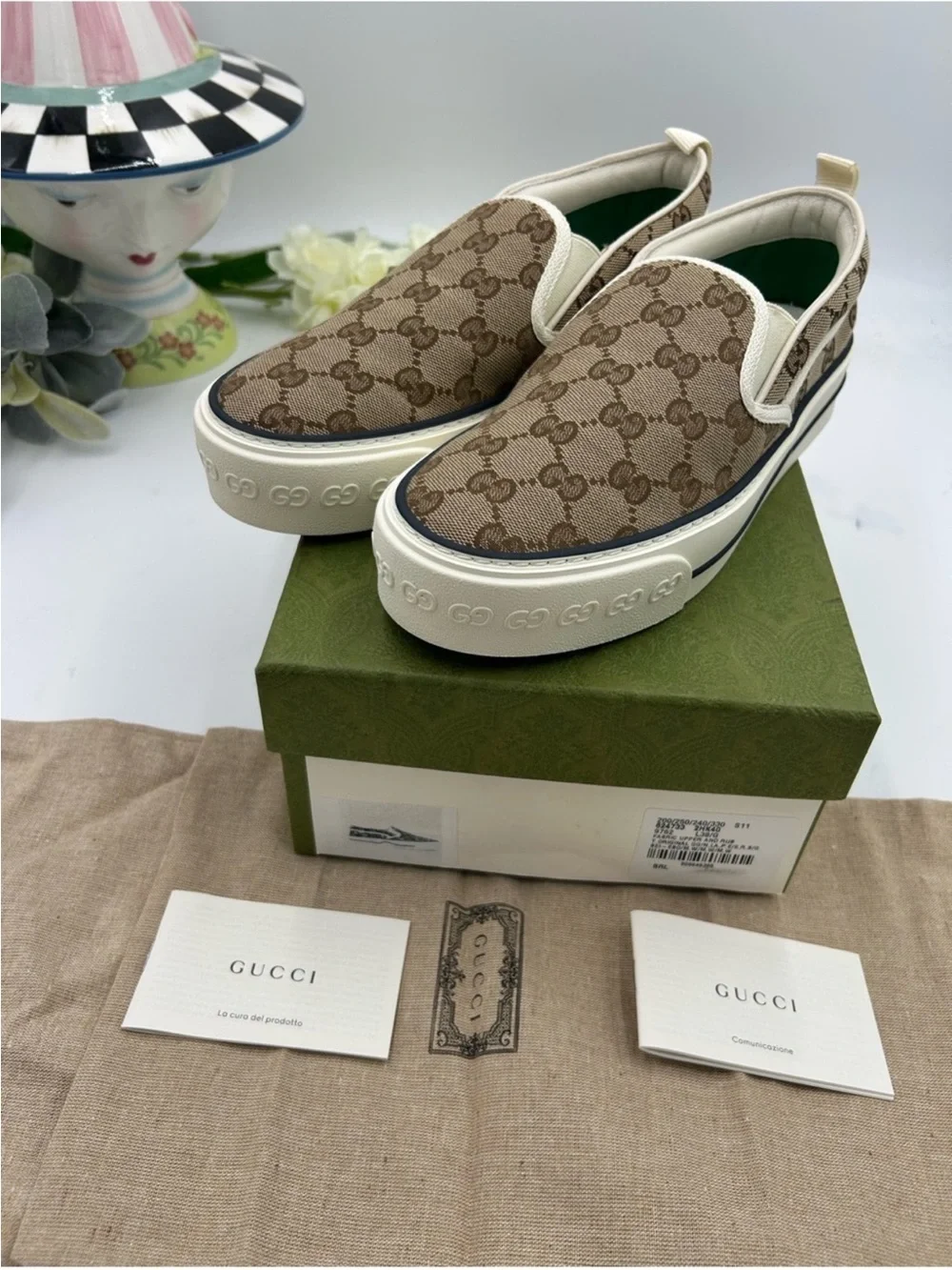 Women’s Gucci tennis 1977 slip on sneakers size 38.5 made in Italy